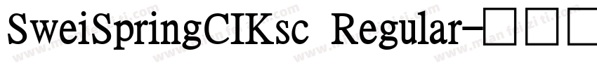 SweiSpringCIKsc Regular字体转换
